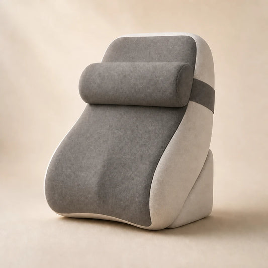 Coussin de lecture ergonomique à poches latérales