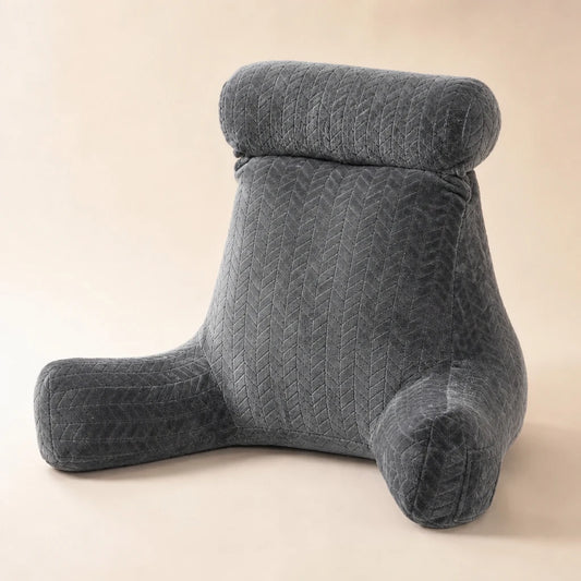 Coussin de lecture en velours avec accoudoirs