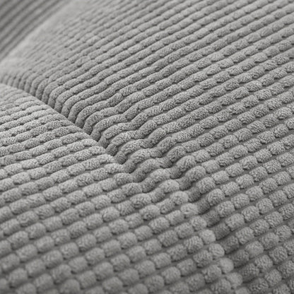 Coussin de lecture lombaire long en polaire – cale dos pour lit et canapé – gris, 120 à 200 cm