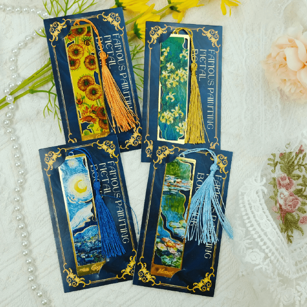 Paradis du lecteur - Marque en métal | Peinture florale retro