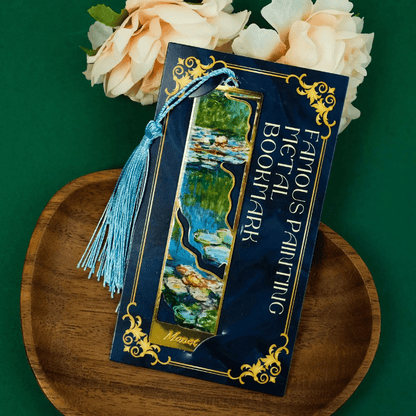 Paradis du lecteur - Marque en métal | Peinture florale retro Ruisseau