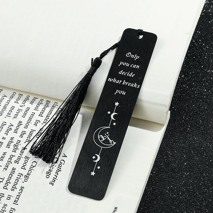 Paradis du lecteur - Marque-page en métal | Citation Noir