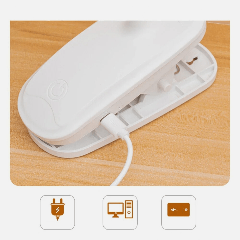 PDL® - Lampe de lecture LED 360° pour bureau et chevet Blanc