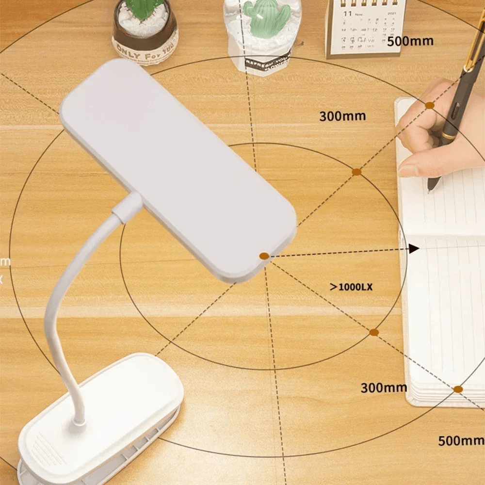 PDL® - Lampe de lecture LED 360° pour bureau et chevet Blanc