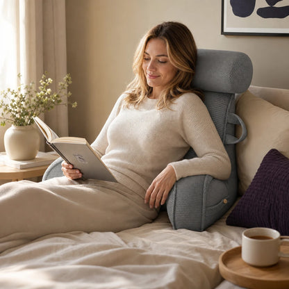 Coussin de lecture avec accoudoirs et appui-tête