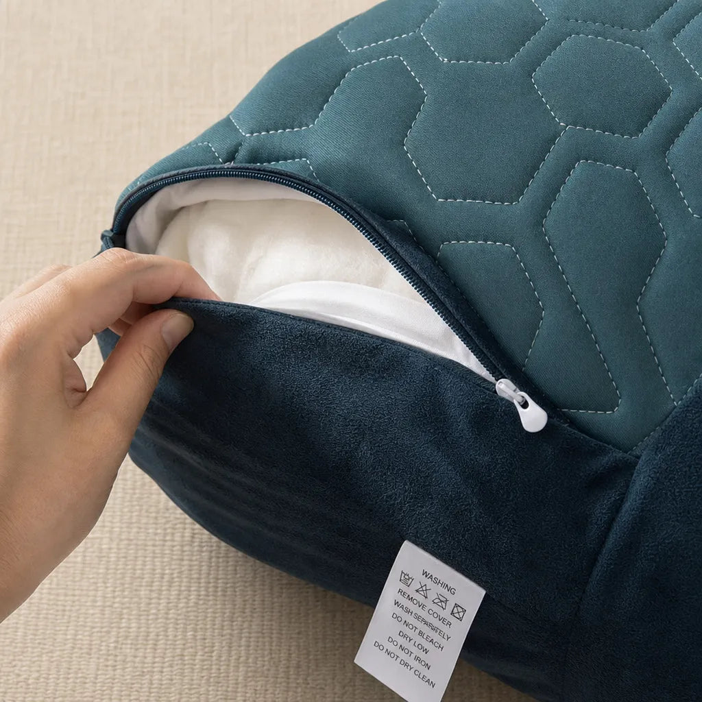Coussin de lecture à mémoire de forme avec poches