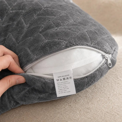 Coussin de lecture en velours avec accoudoirs