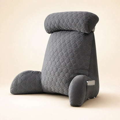 Coussin de lecture à mémoire de forme avec poches