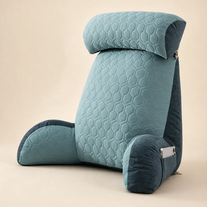 Coussin de lecture à mémoire de forme avec poches