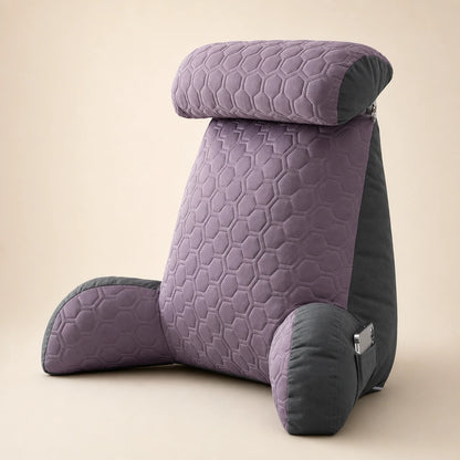 Coussin de lecture à mémoire de forme avec poches