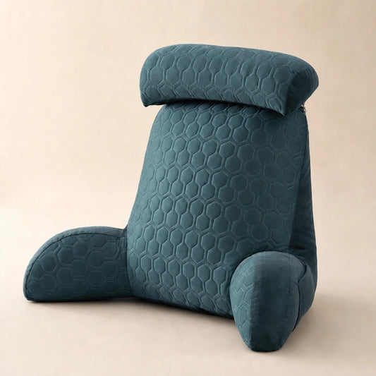 Coussin de lecture à mémoire de forme avec poches